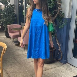 Zara blue dress backless